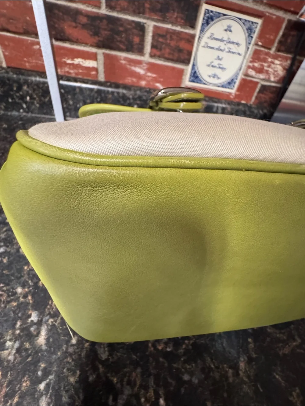 Coach Hampton Garden Tote + Matching Field Wristlet Set Lime Green Y2K